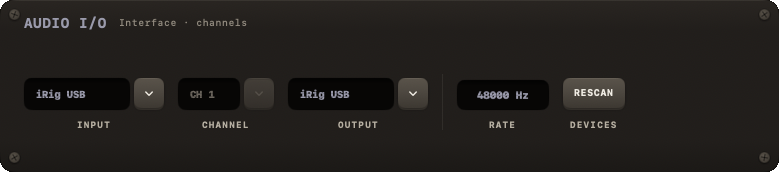 AUDIO I/O module with input and output pickers